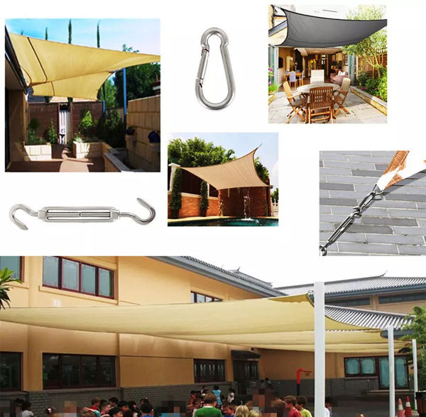 China Stainless Steel 304 Sun Shade Sail Shade Sail Hardware Kit on