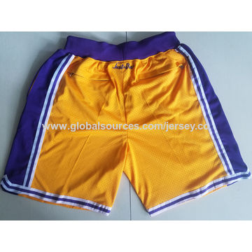 Buy Wholesale China 2021 Wholesale Just Don Los Angeles Lakers Basketball  Shorts & Los Angeles Lakers Basketball Shorts at USD 5