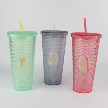 Wholesale Large Capacity Double Straw Durian Cup Outdoor Portable Diamond  Corn Plastic Cup Dazzling Riveted Cup - China Water Bottle and Water Kettle  price