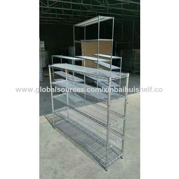 China 5 Tier Adjustable Wire Shelving Rack,Metal Heavy Duty Storage ...