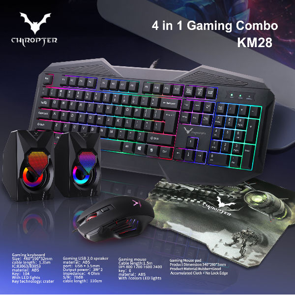 NEW USB Wired Gaming Keyboard and Mouse Set Bundle Computer Colorful Backlight 
