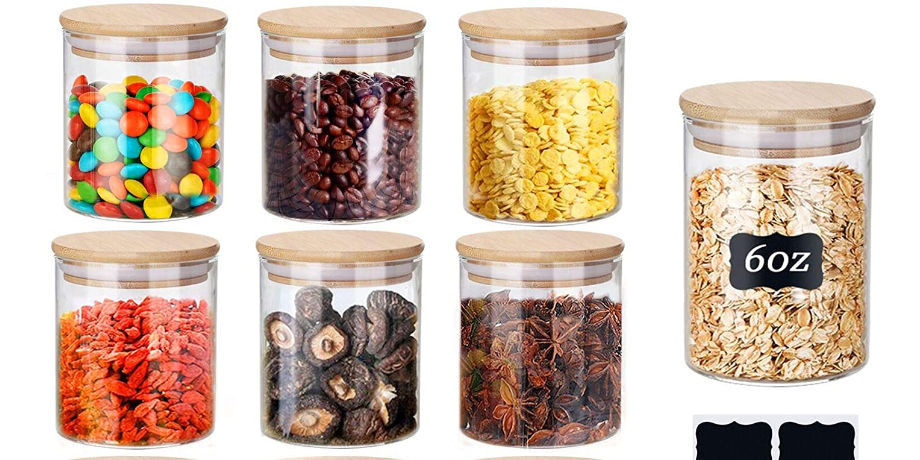 Buy Wholesale China 6oz Spice Jars With Bamboo Airtight Lids And