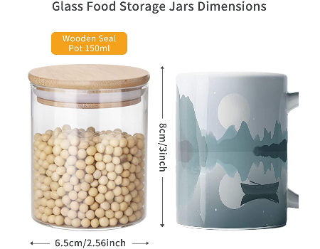 Buy Wholesale China 6oz Spice Jars With Bamboo Airtight Lids And Labels Glass  Storage Jar With Cork Glass Salt Jars & Glass Jar For Storage at USD 0.48