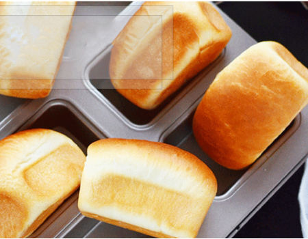 Buy Wholesale China Golden Square 12-cup Mini Pound Cake Bread Mold  Hamburger Baking Mold & Financier Cake Bread Baking Mold at USD 2.99