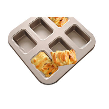 1pc Gold Mini Cake Pan With 6 Holes For English Muffins, Cupcakes Or  Pancakes