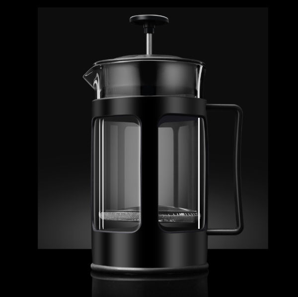 Portable Travel French Coffee Maker Borosilicate Glass French Press