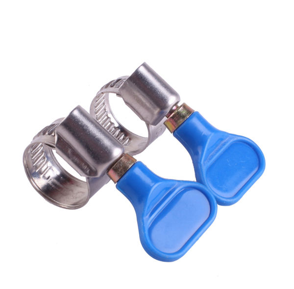 China Galvanized steel germany type hose clamp with butterfly key on