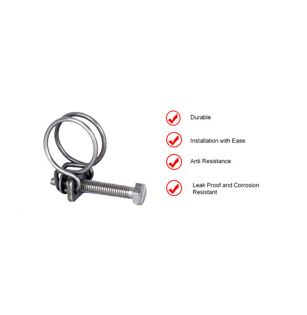 China Galvanized double wire rope support tube connection hose clamps