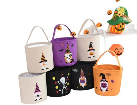 China 2021 Newest Fashion Halloween Candy Tote Bags Bright Colors Pattern Printed Wild Festive Style Barre On Global Sources Festival Tote Bag Halloween Gift Bag Polyester Bag