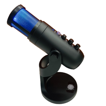 Micrófono de condensador USB RGB colorido para juegos de escritorio con botón para transmisión en vivo