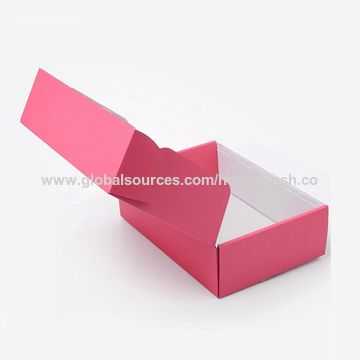 Buy Wholesale China Shoe Box,luxury Printed Pink Lid And Base  Packaging,rigid Gift Box,cardboard Long Boot Heel Shoe Box & Paper Box at  USD 0.9