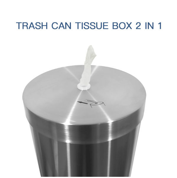 China Trash cans, ITAX manufacturer 2 in 1 stainless steel wet wipes disperser with dustbin on