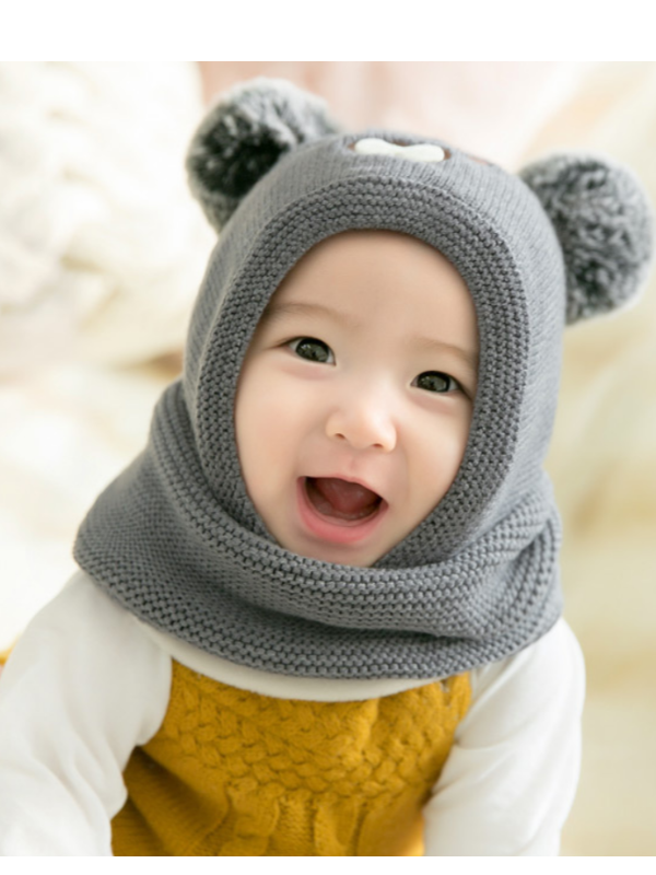 ALADILY Winter Baby Hats Toddler Winter Hat Scarf Set Baby Warm Knit Hat Scarves with Ears Suitable for boy and Girls 6-36 Months