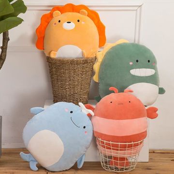 Custom size animal soft cartoon design sofa cushion squishmallow toy holiday doll plush pillow