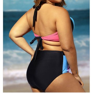 Maillot de bain femme grande taille à bretelles taille haute bikini maillot  de bain 5XL