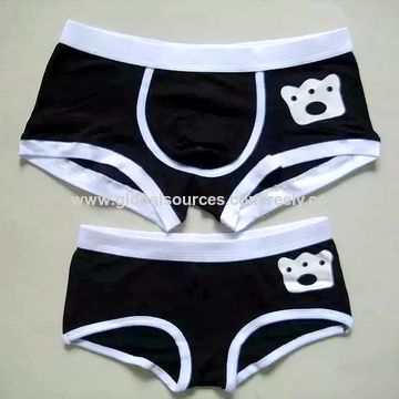 New Style Couple Matching Underwear Set Ice Silk Mens Boxers