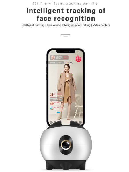 China 360 degree Ball heads Camera Selfie Robot, 360 Rotate Auto Face ...