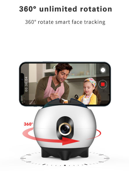 China 360 degree Ball heads Camera Selfie Robot, 360 Rotate Auto Face ...
