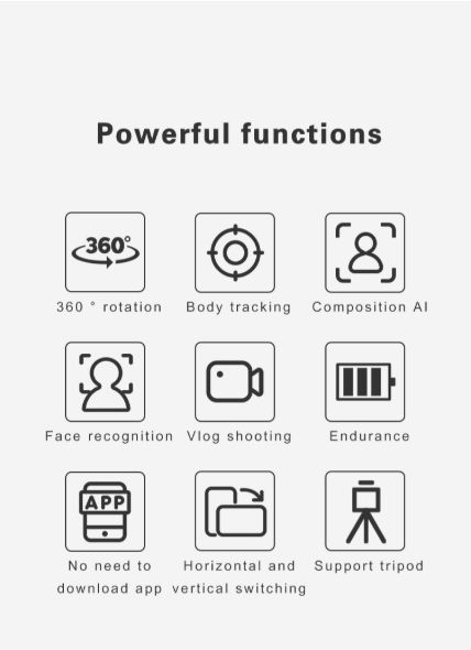 China 360 degree Ball heads Camera Selfie Robot, 360 Rotate Auto Face ...