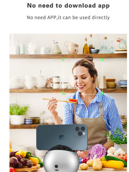 China 360 degree Ball heads Camera Selfie Robot, 360 Rotate Auto Face ...