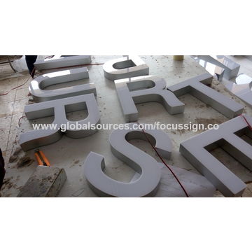 China Aluminium channel letter sign advertising painted frontlit led ...