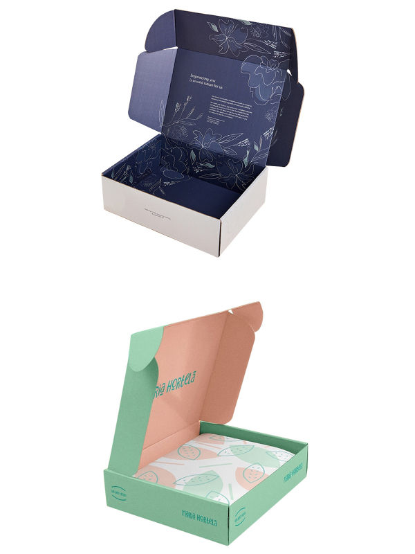 Custom Printed Recycled paper boxes Folding Clothing Garment Mailing ...