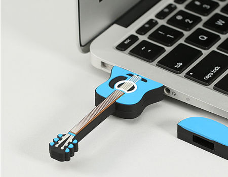 Sonew Bâton de stockage de mémoire Clé USB de stockage de mémoire  accessoire d'ordinateur portable en PVC en forme de guitare - Cdiscount  Informatique