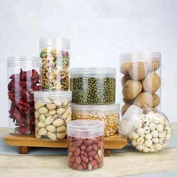 China Transparent Dry Food Fruit PET Plastic Jar with Aluminum Lid ...