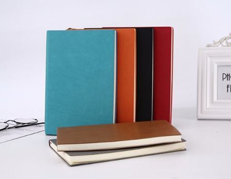 Fashion Smile Printed Notebooks Leather Cover Memo Pad Office School Supplies, 