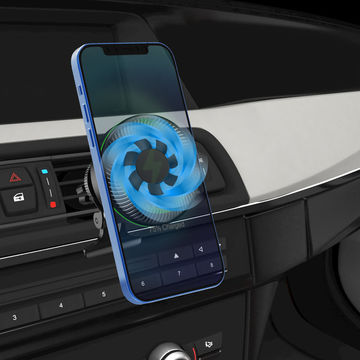 Chargeur de voiture sans fil, ventilateur de refroidissement intégré dans  la voiture, support de téléphone à