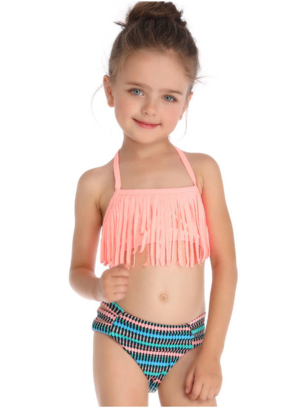 Geometric Printed Kids Bikini Swimming Blue Split Girls Swimwear - China  Children Swim Wear and Fashion Kids Swimwear price