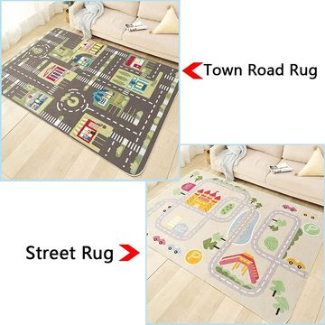 China Custom design baby folding city street road map carpet toy game ...