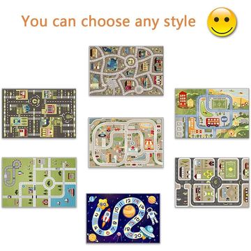 China Custom design baby folding city street road map carpet toy game ...