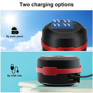 Buy Wholesale China Rechargeable And Collapsible Mini Solar Led Outdoor Camping  Lantern Lights With Power Bank Function & Collapsible Solar Camping Lantern  at USD 4.39