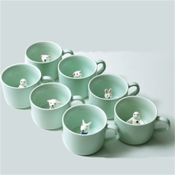 3D Novelty Pottery Coffee Cup Ceramic Animal Cute Pandas Gift