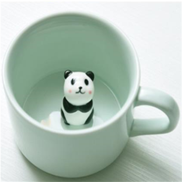 3D Novelty Pottery Coffee Cup Ceramic Animal Cute Pandas Gift