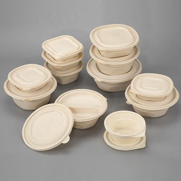 China PLA Custom corn starch disposable food container biodegradable ...