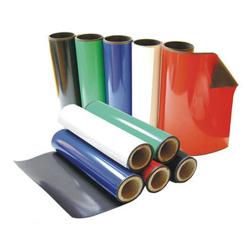 China Rubber Magnet Sheet Roll Plain Brown PVC Adhésive Factory