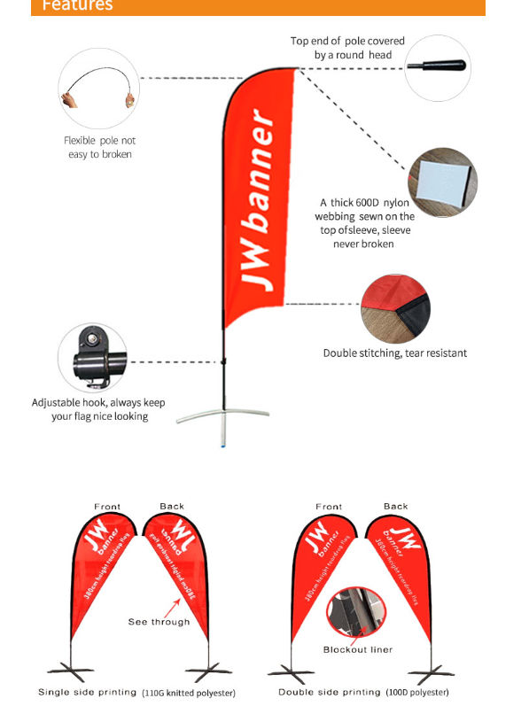 China Customized logo printing display flags car dealer feather banner