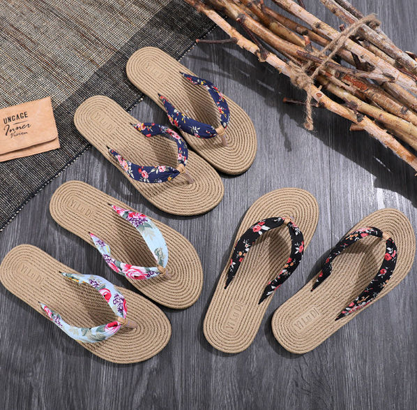 designer grass slippers