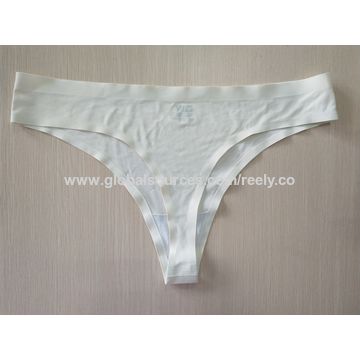 Buy Wholesale China Nylon Custom Seamless Thongs For Women No Show Thong  Underwear Laser Cut Bikini Panties & Seamless Thongs For Women at USD 0.8