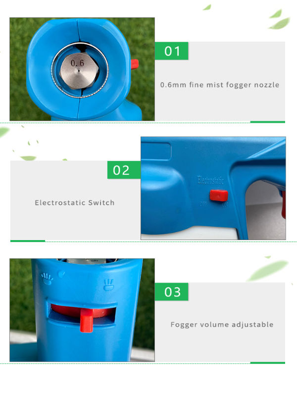 China Wireless ULV Fogging Electrostatic Handheld electrostatic sprayer