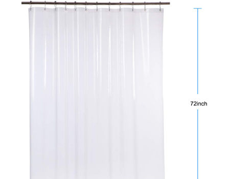 Shower Curtain Liner Clear Metal, Are Mildew Resistant Shower Curtains Safe