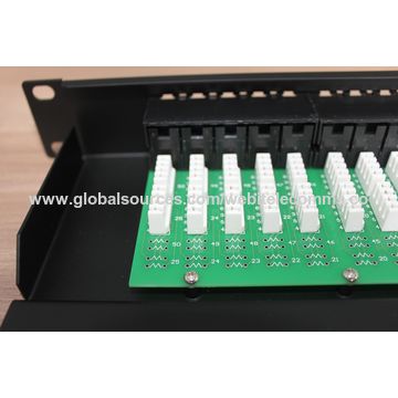 China 19inch 1U 50 ports Data voice patch panel on Global Sources ...