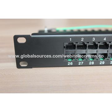 China 19inch 1U 50 ports Data voice patch panel on Global Sources ...