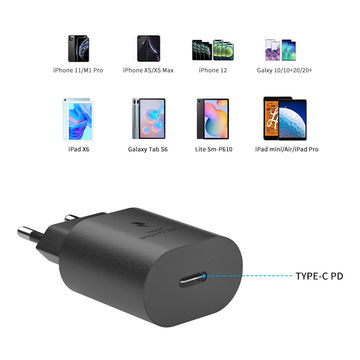 USB C Wall Charger, 18w USB C Power Adapter USB-C Port Charging Block with  Type-C to Lightning cable 2M