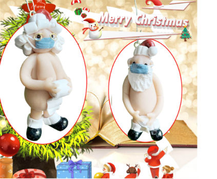 China Naked Santa Naughty Naughty Santa Christmas Tree Ornaments Resin