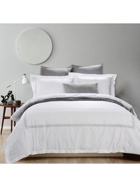 China Cotton White Bedding Set, Luxury White Bed Linen Sets