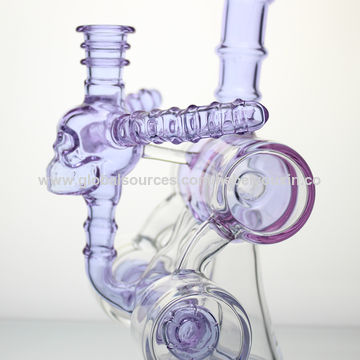 Wholesale Colorful Purple Iridescent Skull Hookah Bubbler With Glass  Recycler And Filter For Tobacco, Perc, Wax, And Water Pipe Accessories From  Glass99, $22.95