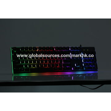 3 Color Keyboard China Most hot selling wired 3 colors lights membrane Gaming keyboard ...